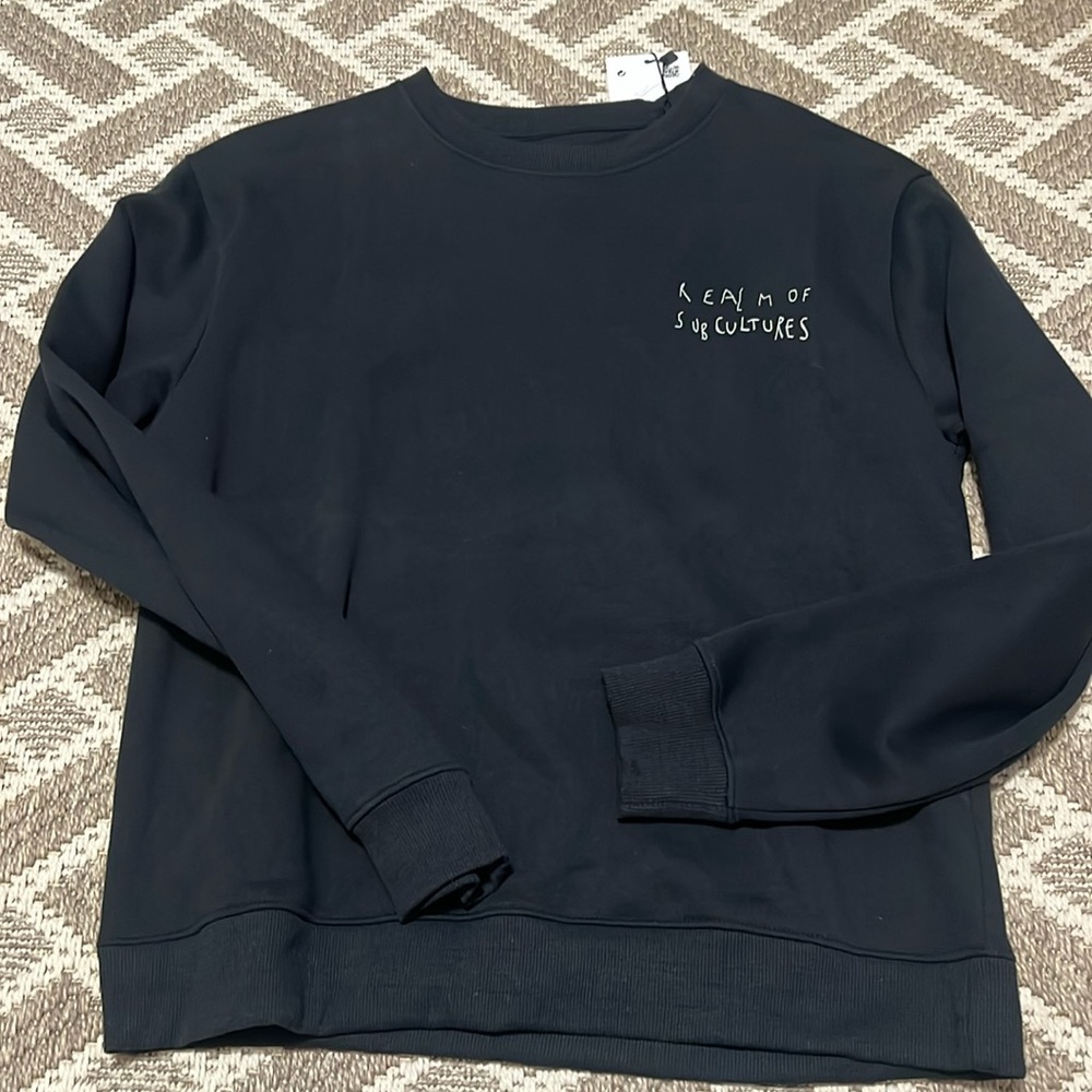 Denim and Flower Relaxed Fit Mens Small Realm of Subculture Crewneck Sweatshirt